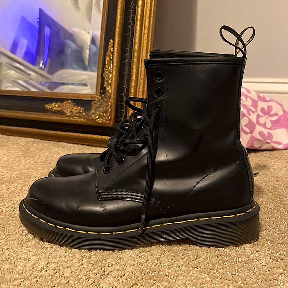 Dr. Martens leather lace up boots